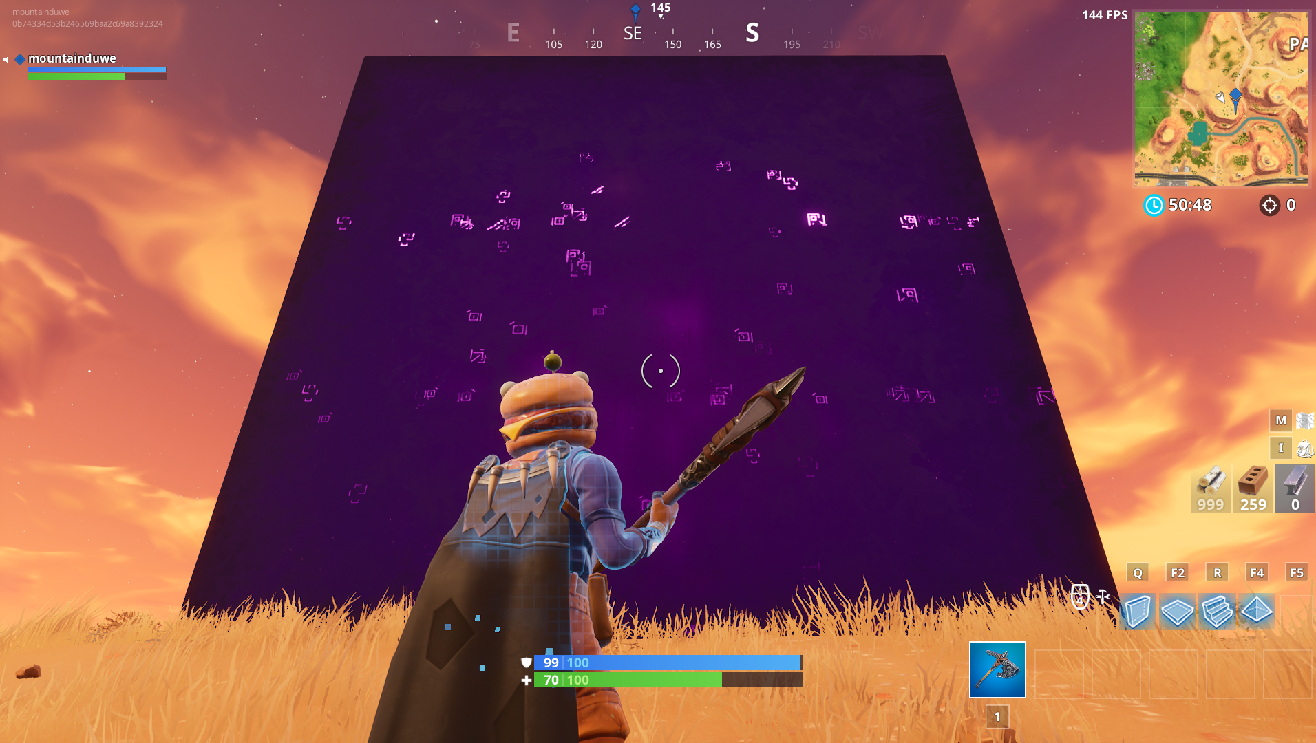 Where Is The Lightning Cube Fortnite A Giant Purple Cube Has Been Spotted Near The Lightning Strike In Fortnite Battle Royale Dot Esports