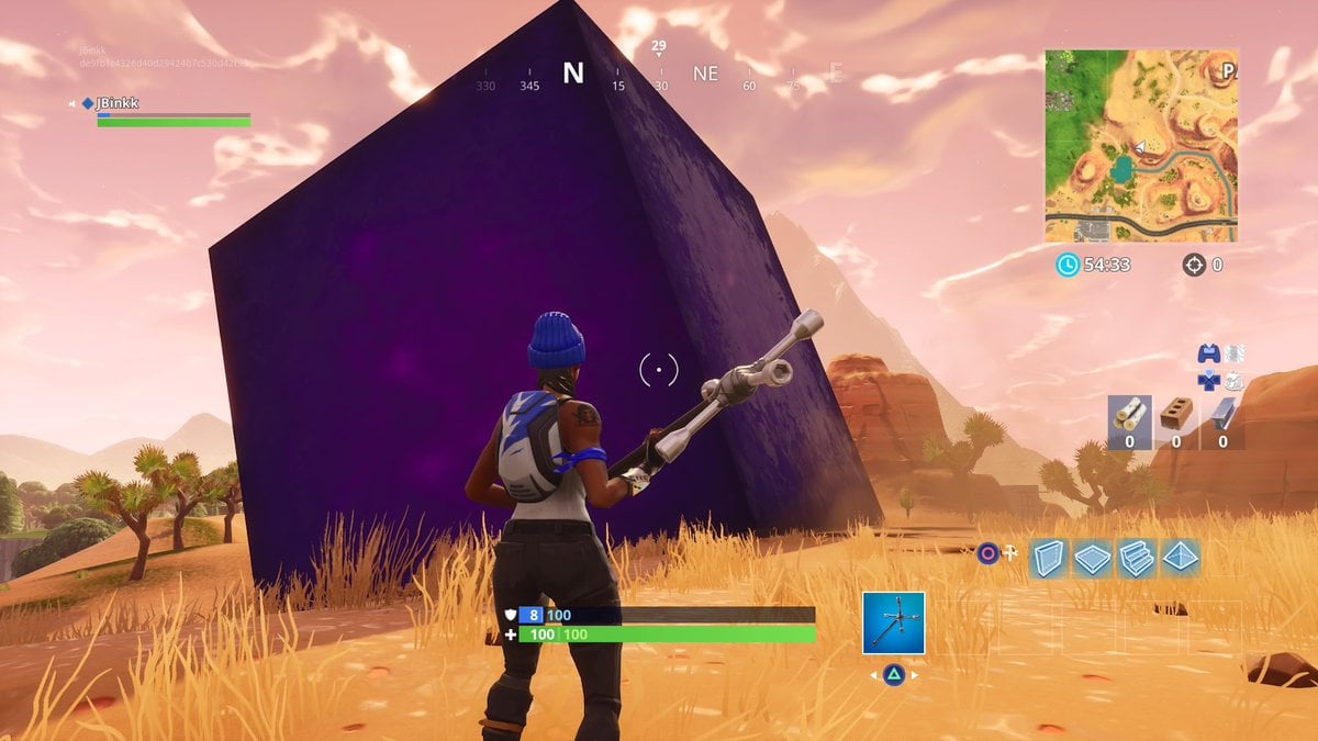 Fortnite Big Cube Moving The Giant Purple Cube In Fortnite Is Slowly Starting To Move Dot Esports