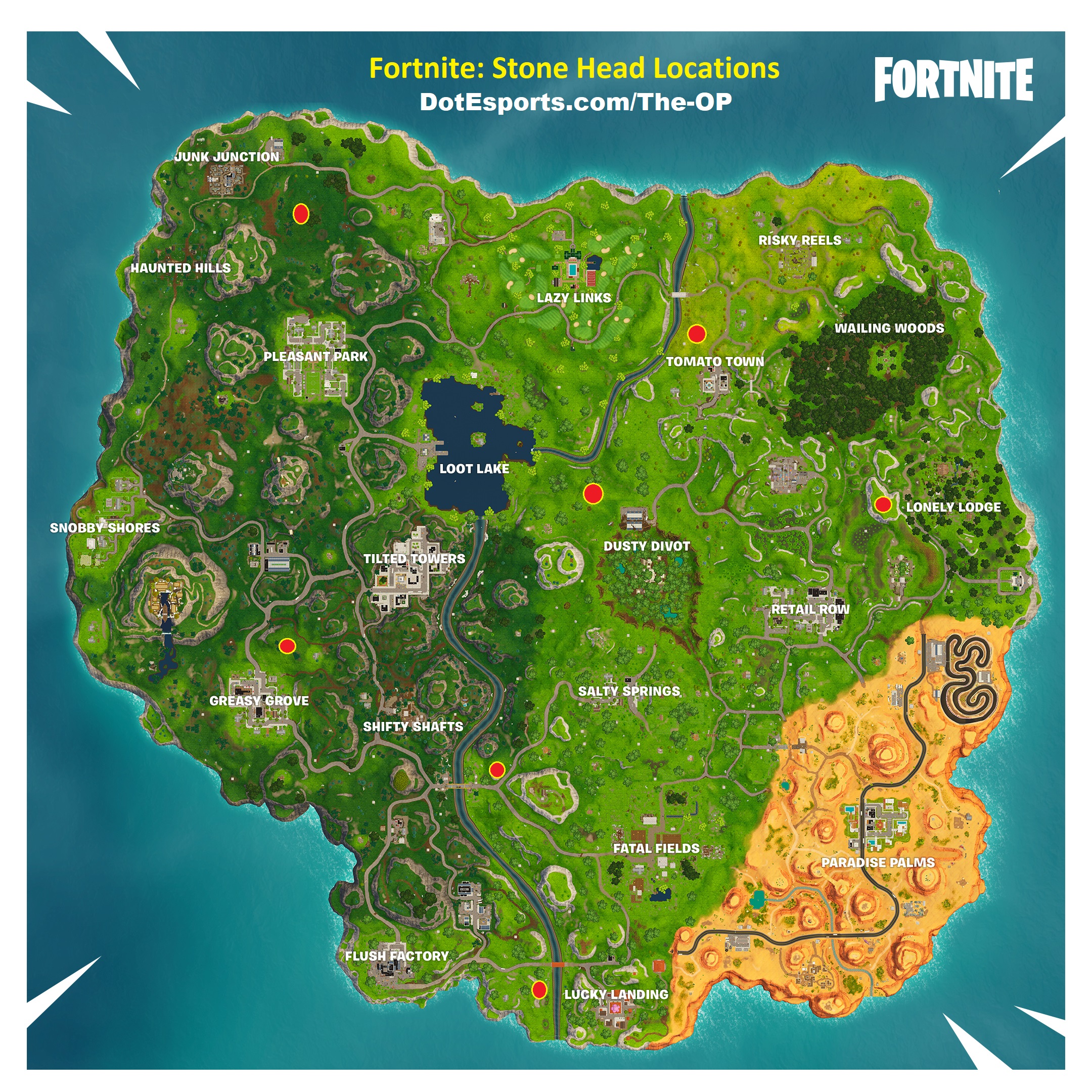 Stone Head Spawns Fortnite Fortnite Stone Head Locations Where To Find Them Dot Esports