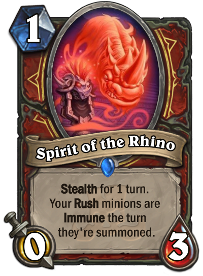 New Hearthstone card revealed as Spirit of the Rhino | Dot ...