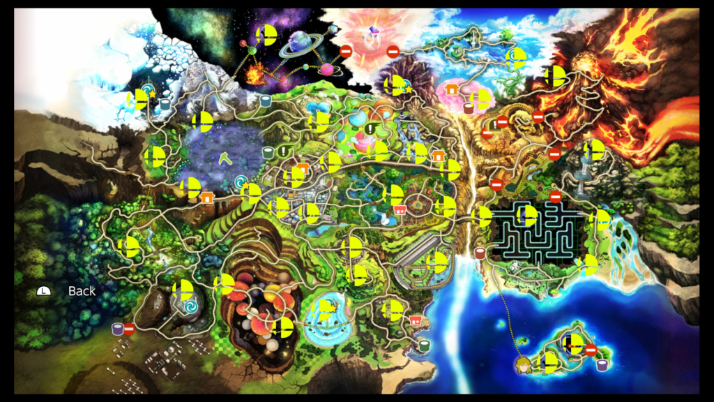 smash bros ultimate world of light map legend