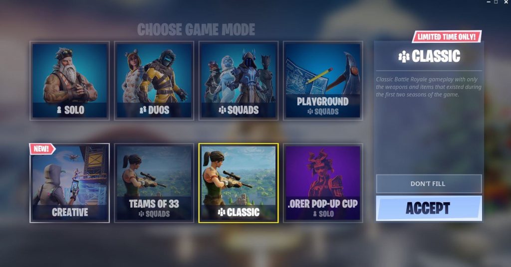 Fortnite Classic Mode Guns Classic Mode And Teams Of 33 Ltm Now Live On Fortnite Dot Esports