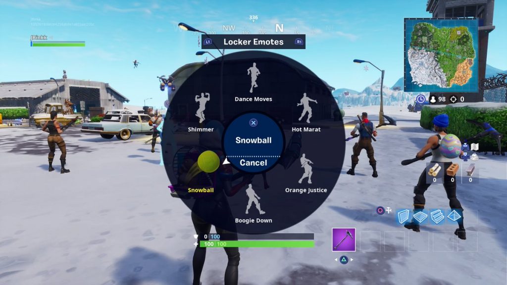 How To Throw A Snowball In Fortnite On Xbox 14 Days Of Fortnite How To Throw Snowballs In Fortnite Dot Esports