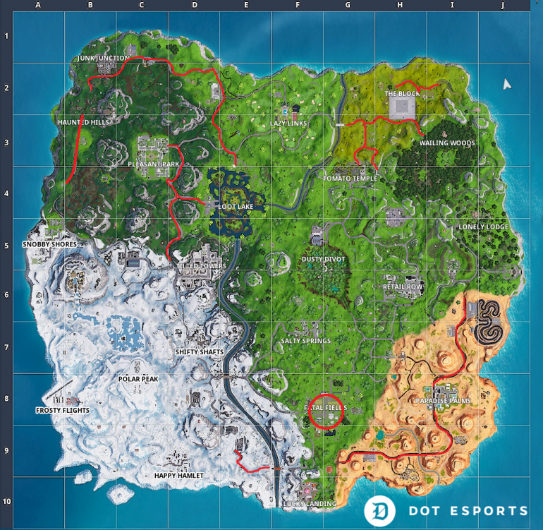 Fortnite Wooden Utility Poles Locations Season 7 Dot Esports