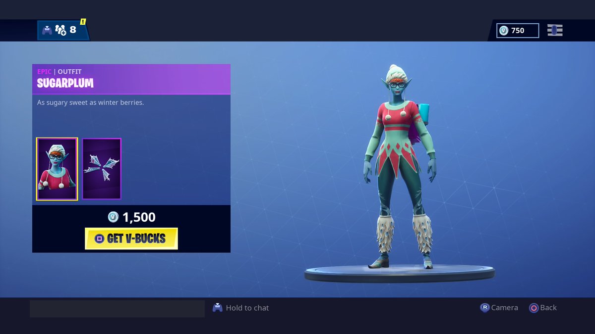 Sugarplum Skin Now Available In Fortnite S Item Shop Dot Esports