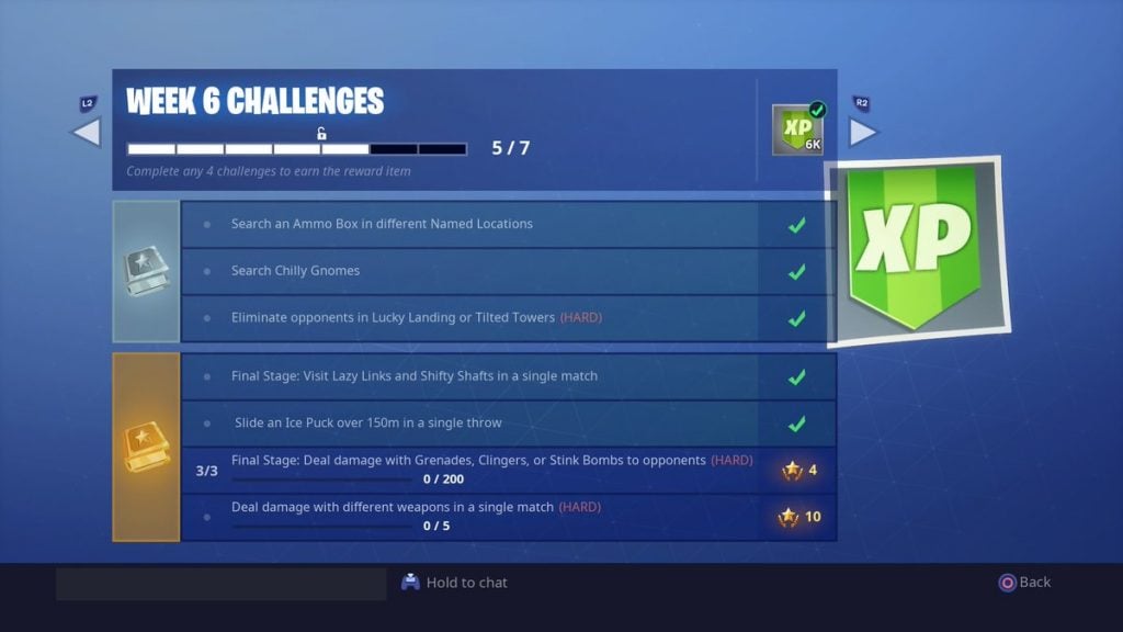 Fortnite Clinger Damage Challenge Fortnite Season 7 Week 6 Challenge Deal Damage With Grenades Clingers Or Stink Bombs Dot Esports