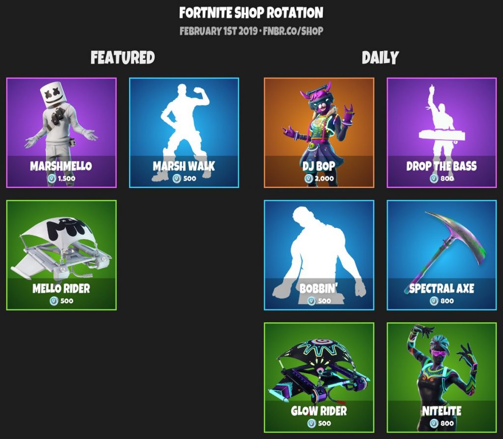 Fortnite Item Shop Featured and Daily Items (Updated Each Day)