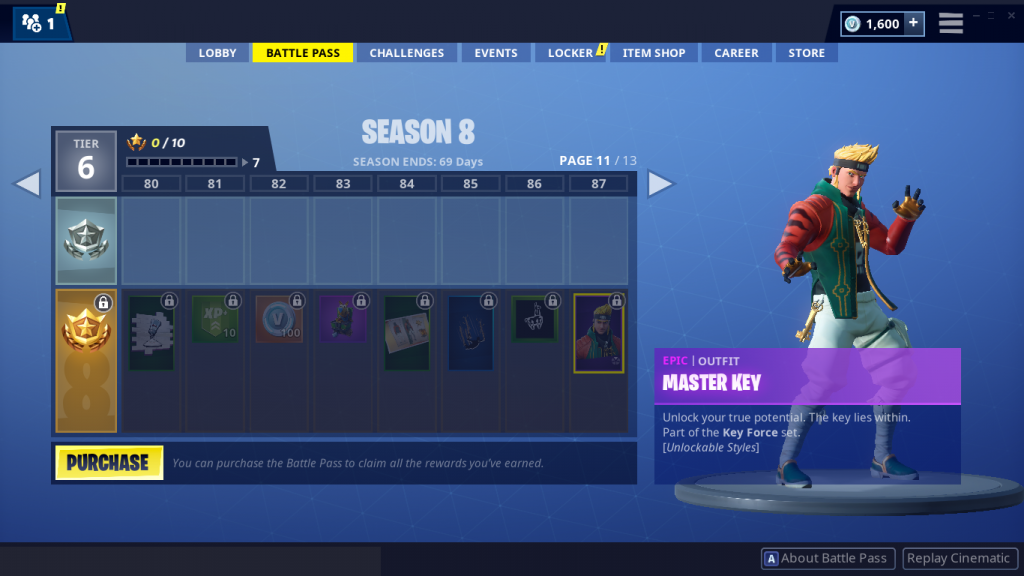 Fortnite All Season 8 Battle Pass skins Dot Esports