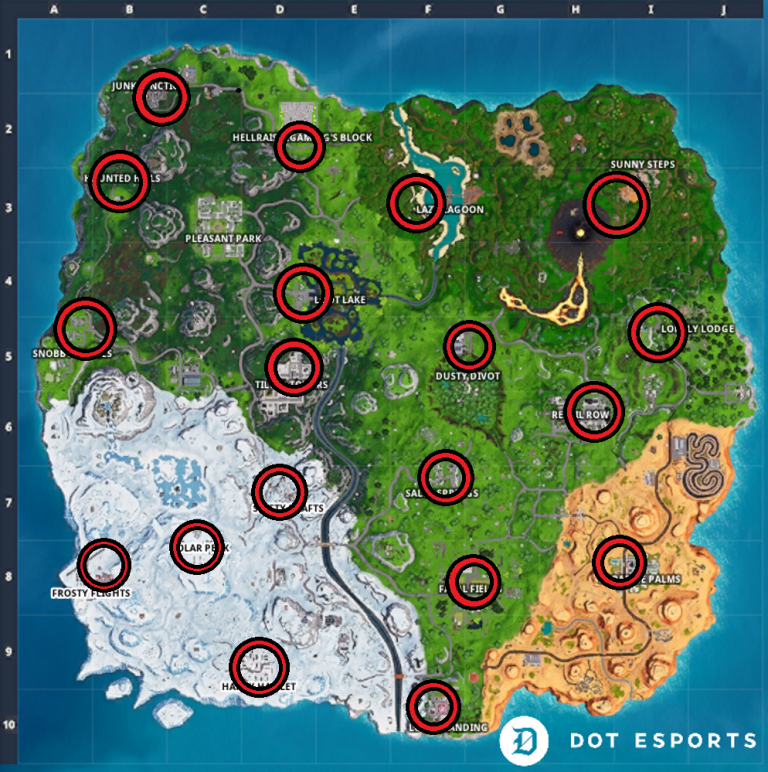 Fortnite: Reboot Van Locations (Season 8) - Dot Esports