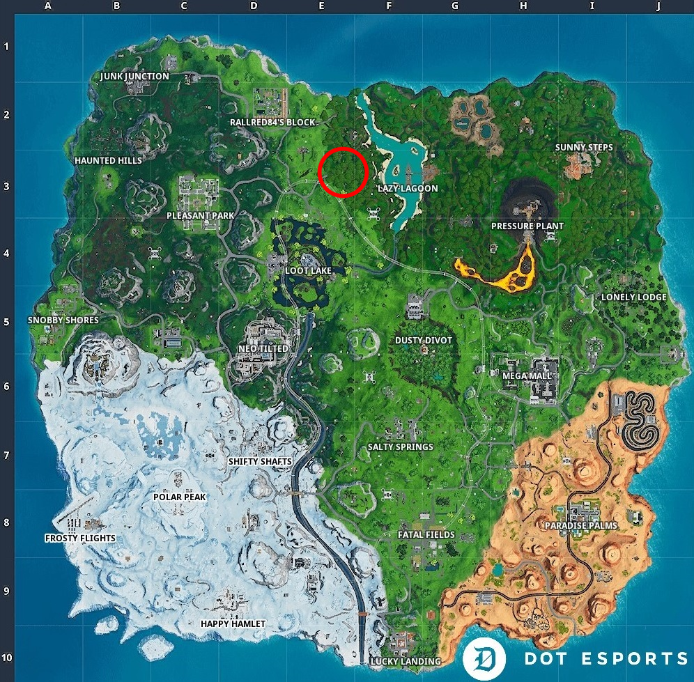 Season 9 Crashes Fortnite Fortnite Fortbyte 47 Location Between Reboot Van Pirate Camp And Crashed Battlebus Season 9 Dot Esports