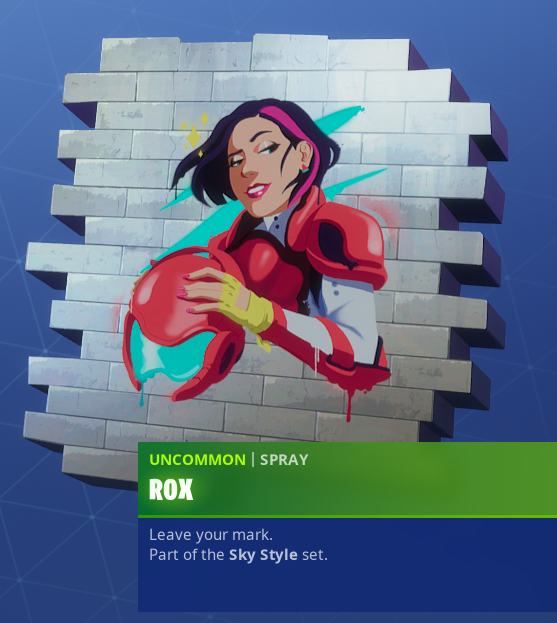 rox spray in an underpass fortnite