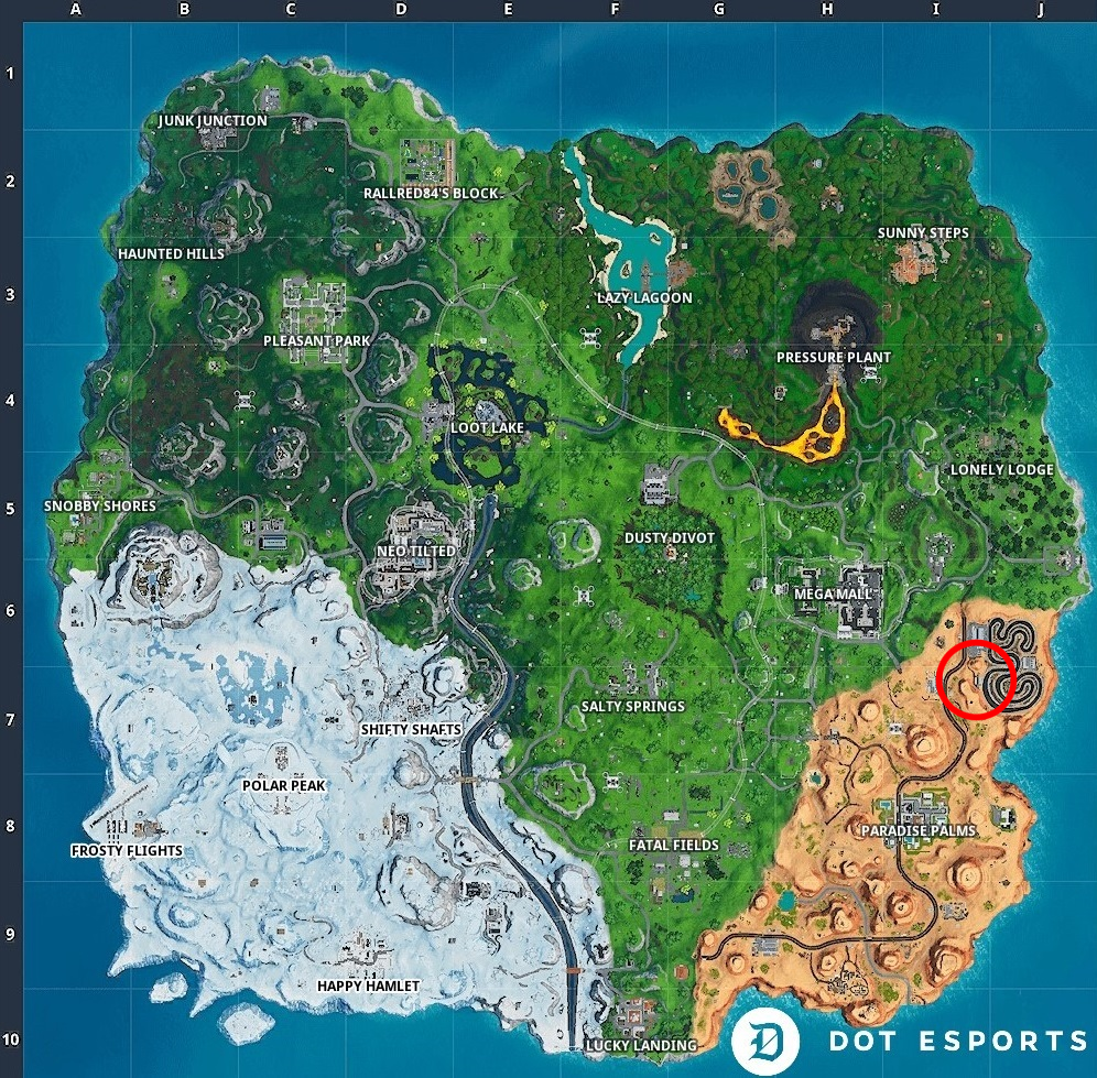 Where Is Taco Shop In Fortnite Fortnite Fortbyte 77 Location Found Within A Track Side Taco Shop Dot Esports