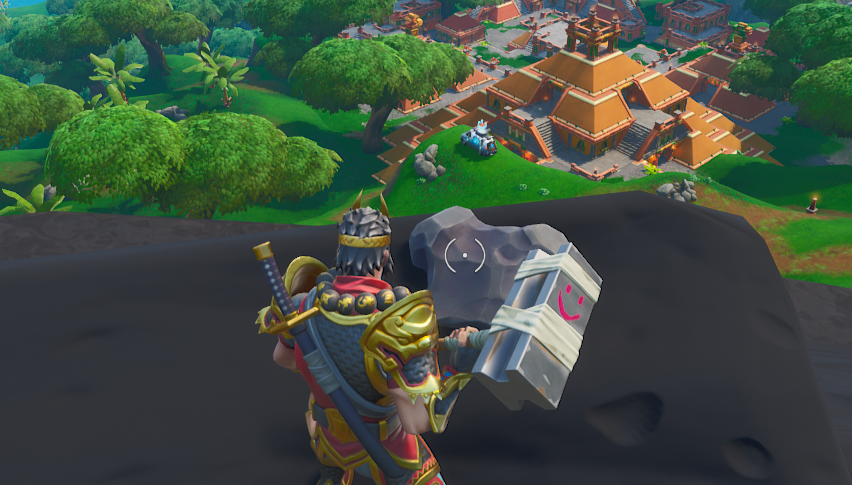 80 Fortnite Location Fortnite Fortbyte 80 Location Accessible By Using The Bunker Basher Pickaxe To Smash The Rock At The Highest Point Of The Volcano Rim Dot Esports