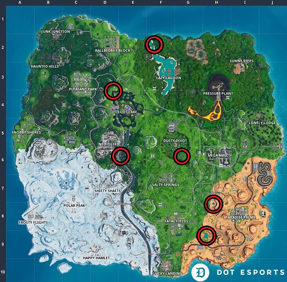 Fortnite Beach Party Locations Forbes Fortnite Beach Party Locations 14 Days Of Summer Challenge Dot Esports