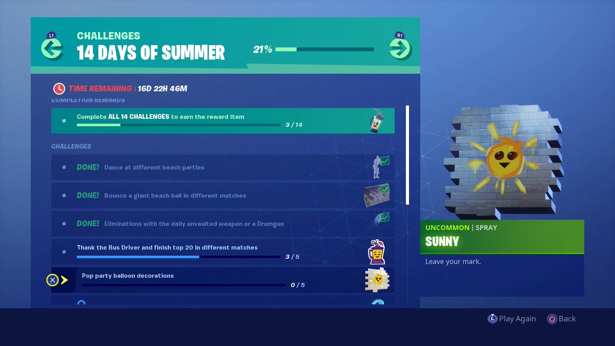 Fortnite 14 Days Of Summer Challenges And Rewards List Dot Esports 6087