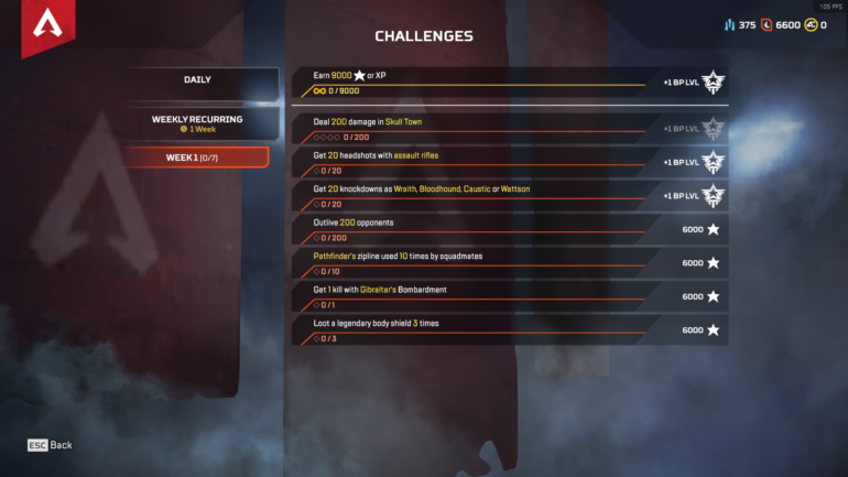 Apex Legends Season 2 Week 1 Challenges Are Here— And They Are Pretty