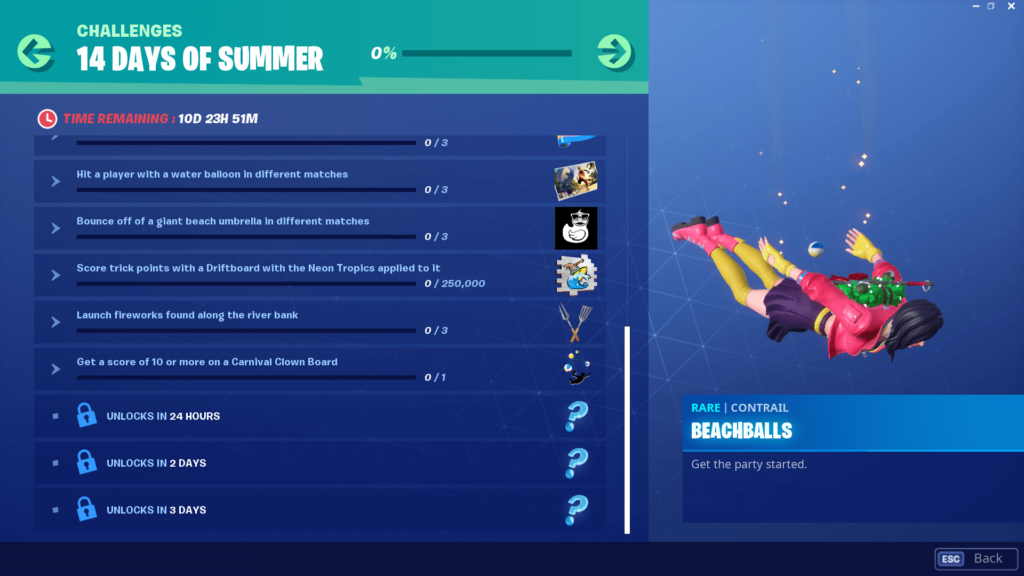 Fortnite 14 Days Of Summer Missions Ign Fortnite 14 Days Of Summer Challenges And Rewards List Dot Esports