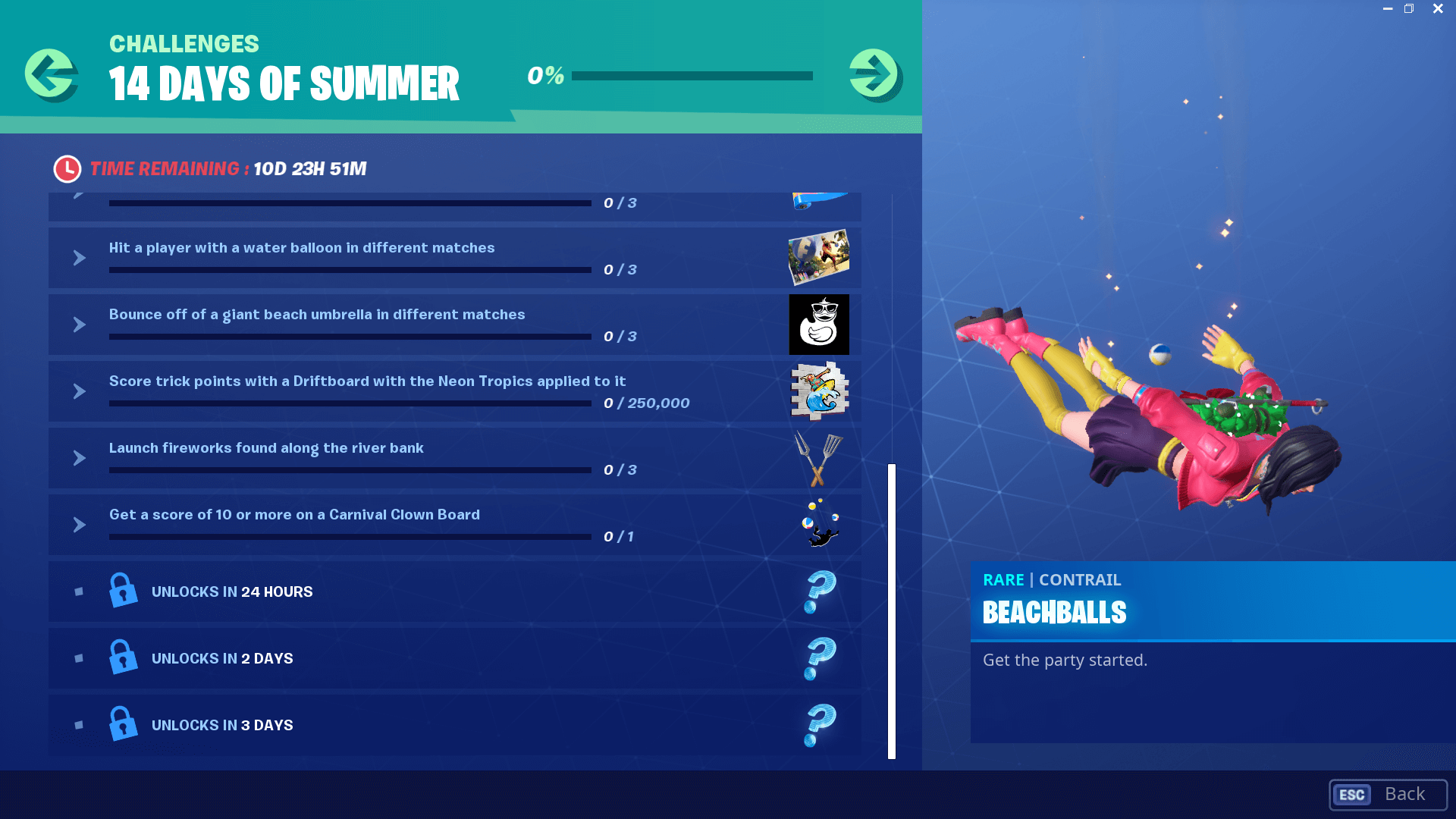 Fortnite 14 Days Of Summer Challenges And Rewards List Dot Esports 3980