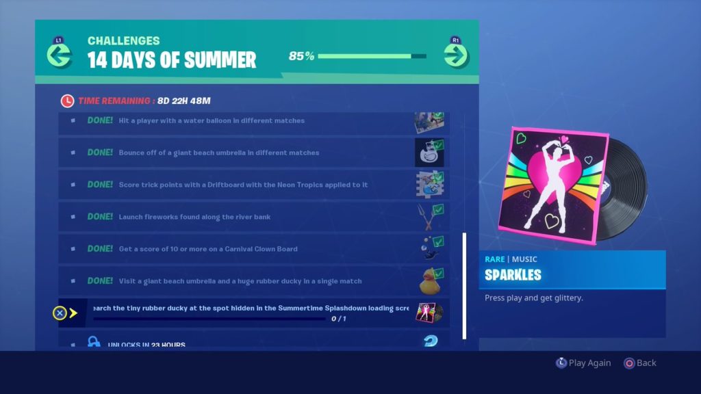 Fortnite Summer Day 13 Fortnite 14 Days Of Summer Challenges And Rewards List Dot Esports