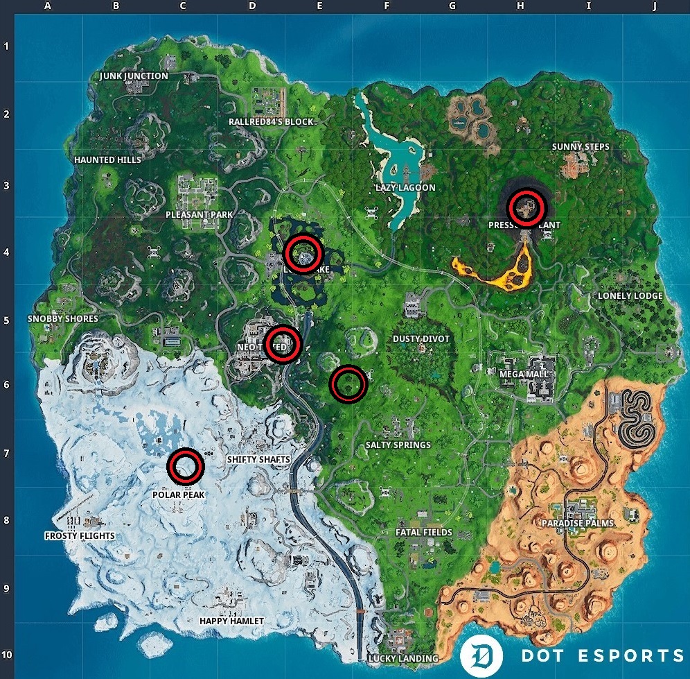 Fortnite Helmet Location Dusty Divot Fortnite S Singularity All Helmet Locations To Unlock Secret Styles Dot Esports