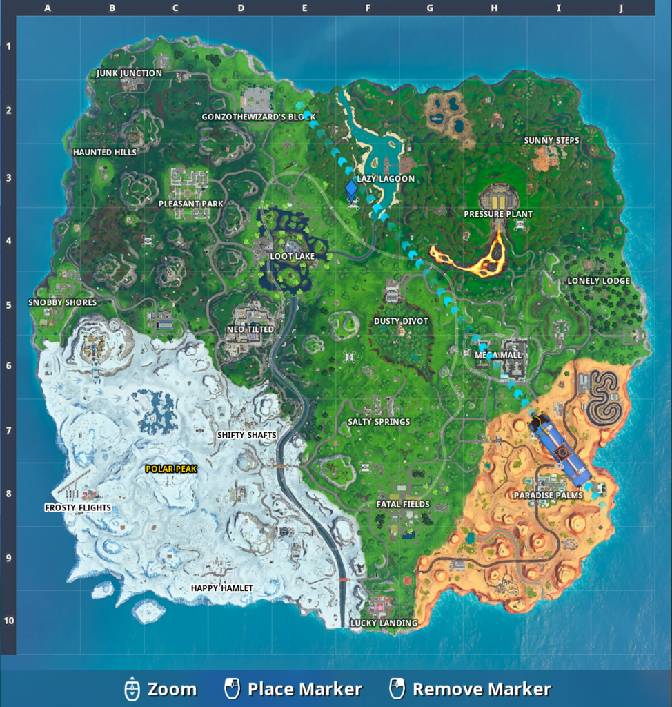 Northernmost Sky Platform In Fortnite How To Find And Unlock Fortbyte 38 At The Northernmost Sky Platform In Fortnite Season 9 Dot Esports