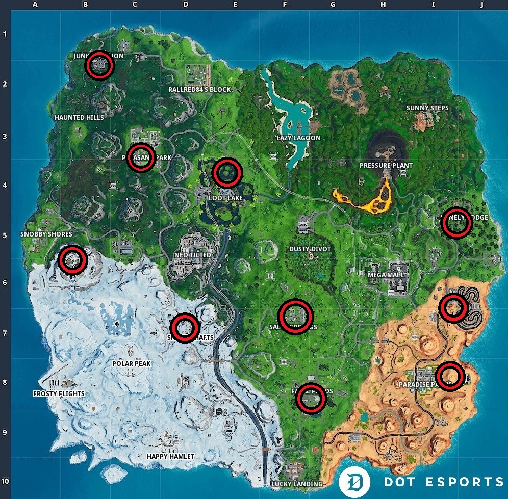 Where Is The Cake In Fortnite For The 2nd Fortnite 2nd Birthday All Birthday Cake Locations Dot Esports