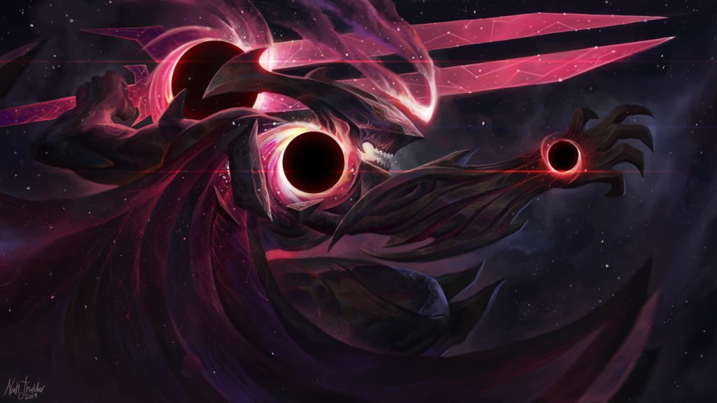 Artist Creates Amazing Cosmic Emperor Pantheon And Abyssal Star trox Skins For A Fan Made 19 Versus Event Dot Esports