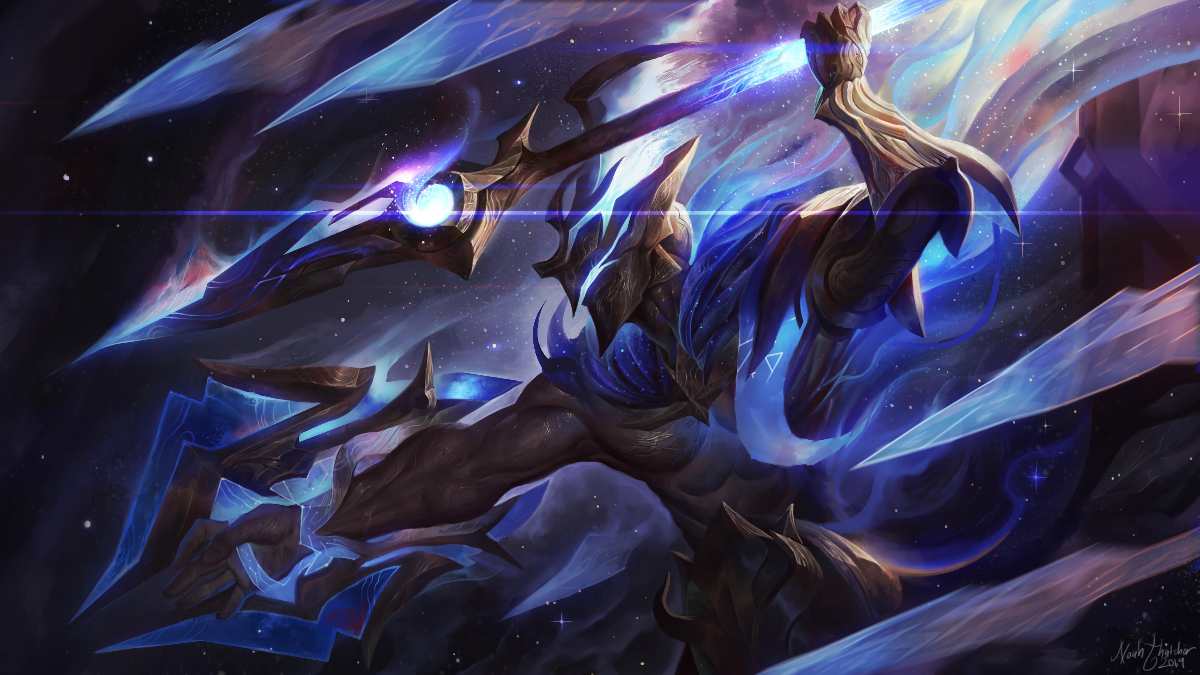 Artist Creates Amazing Cosmic Emperor Pantheon And Abyssal Star trox Skins For A Fan Made 19 Versus Event Dot Esports