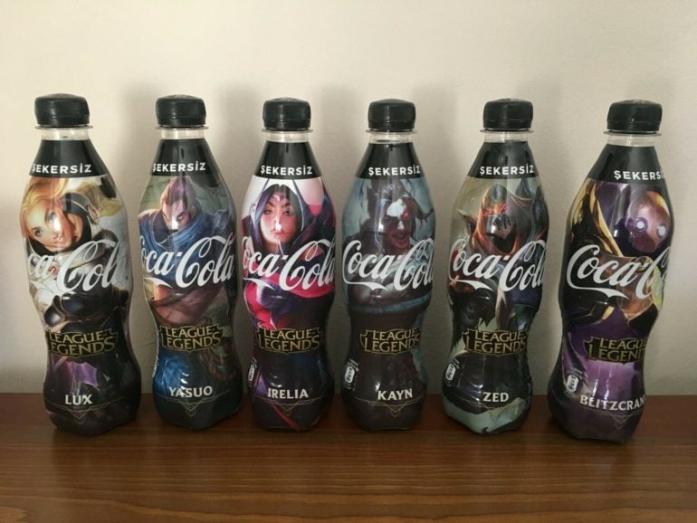 You can purchase Leaguethemed Coke bottles in Turkey and get a free