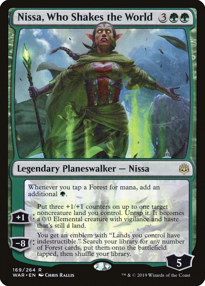Nissa Who Shakes the World Magic War of the Spark