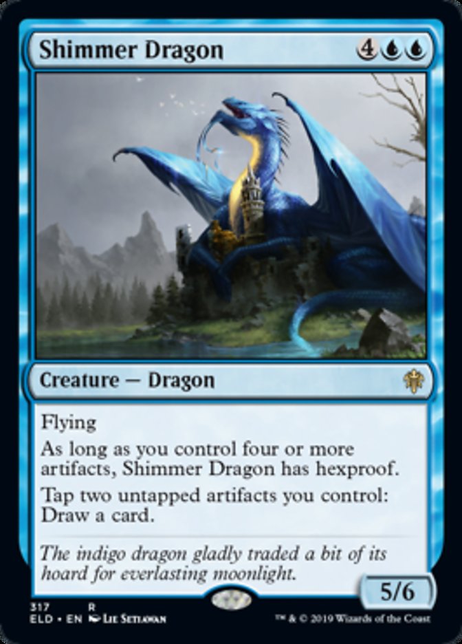 Shimmer Dragon adds powerful card draw to artifact decks in MTG Dot