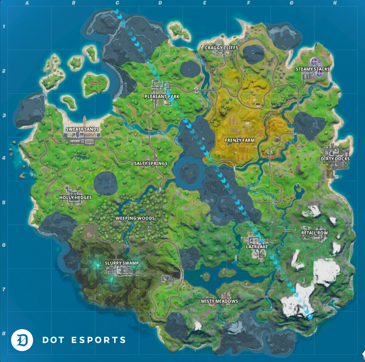 Here's The New Map For Fortnite Chapter 2 - Dot Esports