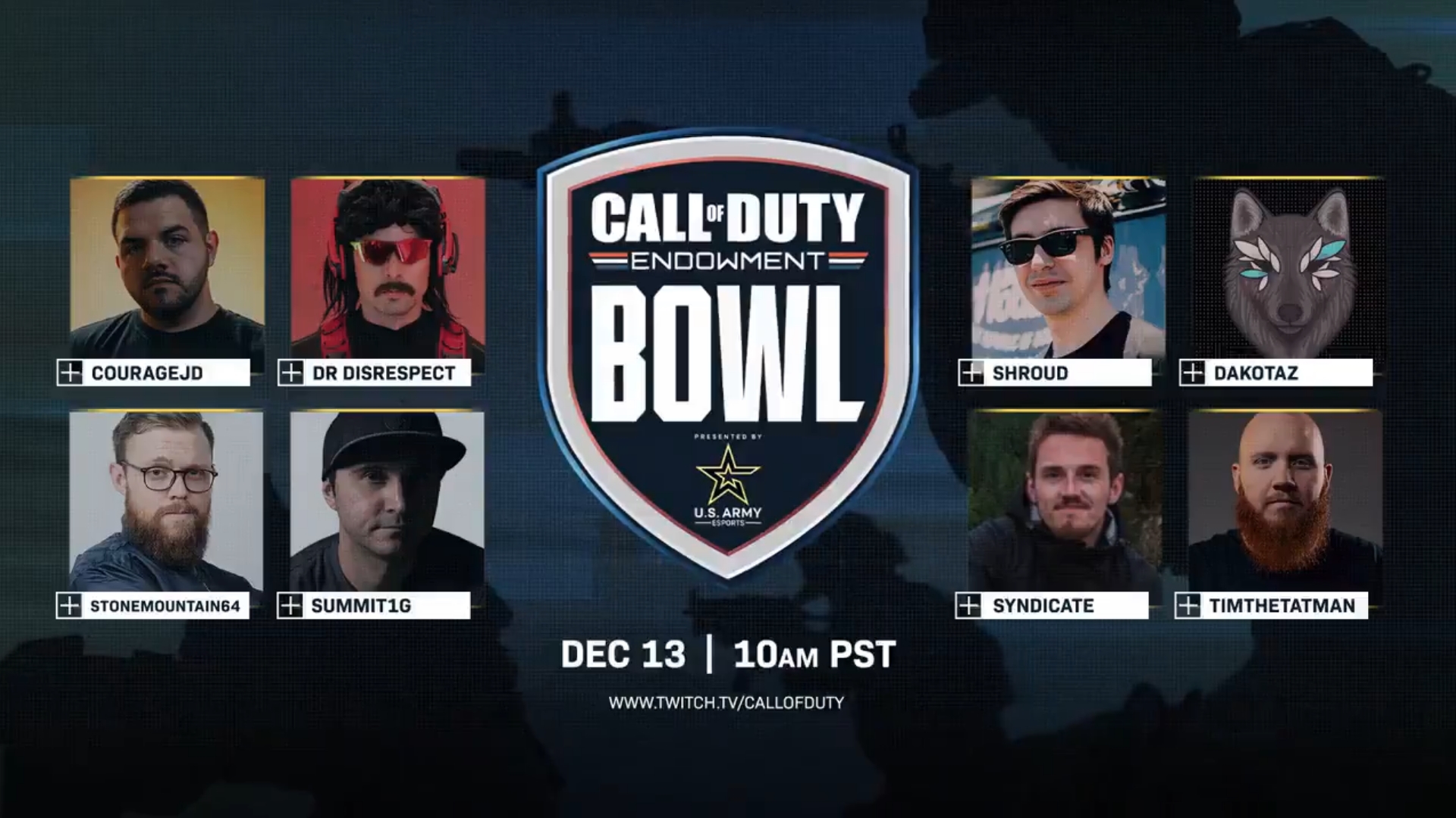 Top Streamers Will Team Up With Us Army Members In Call Of Duty Endowment Bowl Next Week Dot Esports