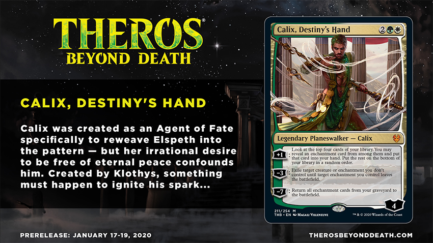 MTG Calix Theros: Beyond Death NM Borderless Planeswalker Destiny’s Hand