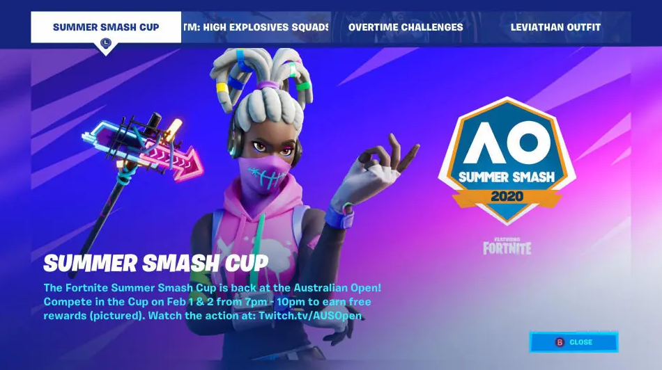 New Fortnite Skin To Debut At The Australian Open This Weekend Dot Esports