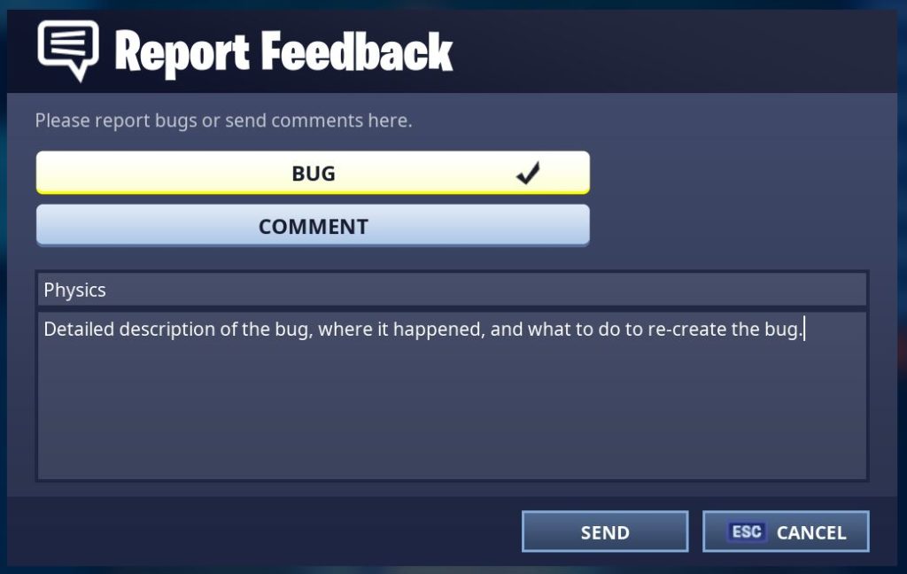 Send Feedback To Fortnite Epic Asks For Community S Help Discovering Fortnite Bugs Dot Esports