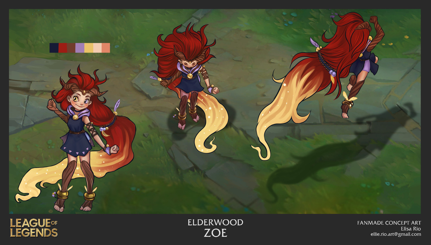 This Elderwood skin concept envisions Zoe as a spirit and protector of the ...