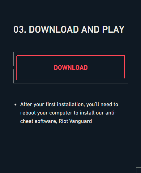 download riot client valorant