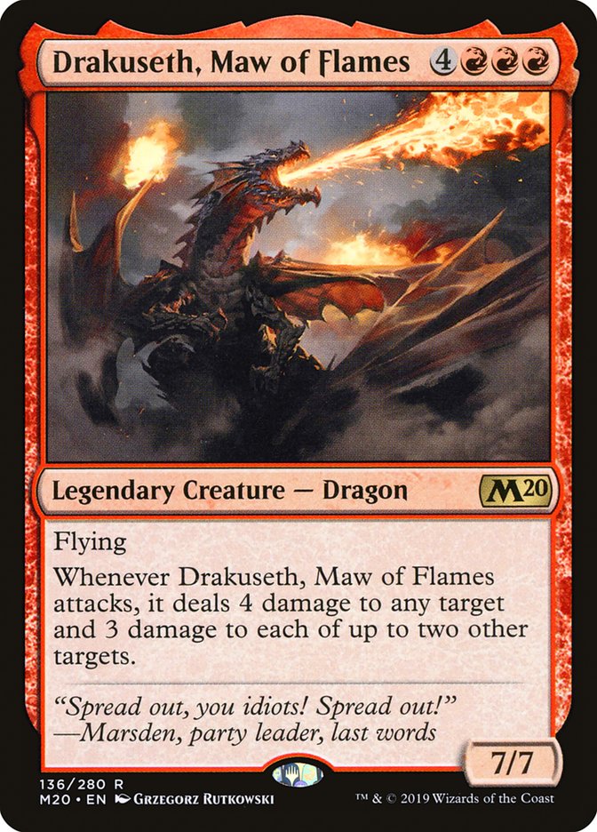 Drakuseth Maw of Flames Magic Core Set 2020