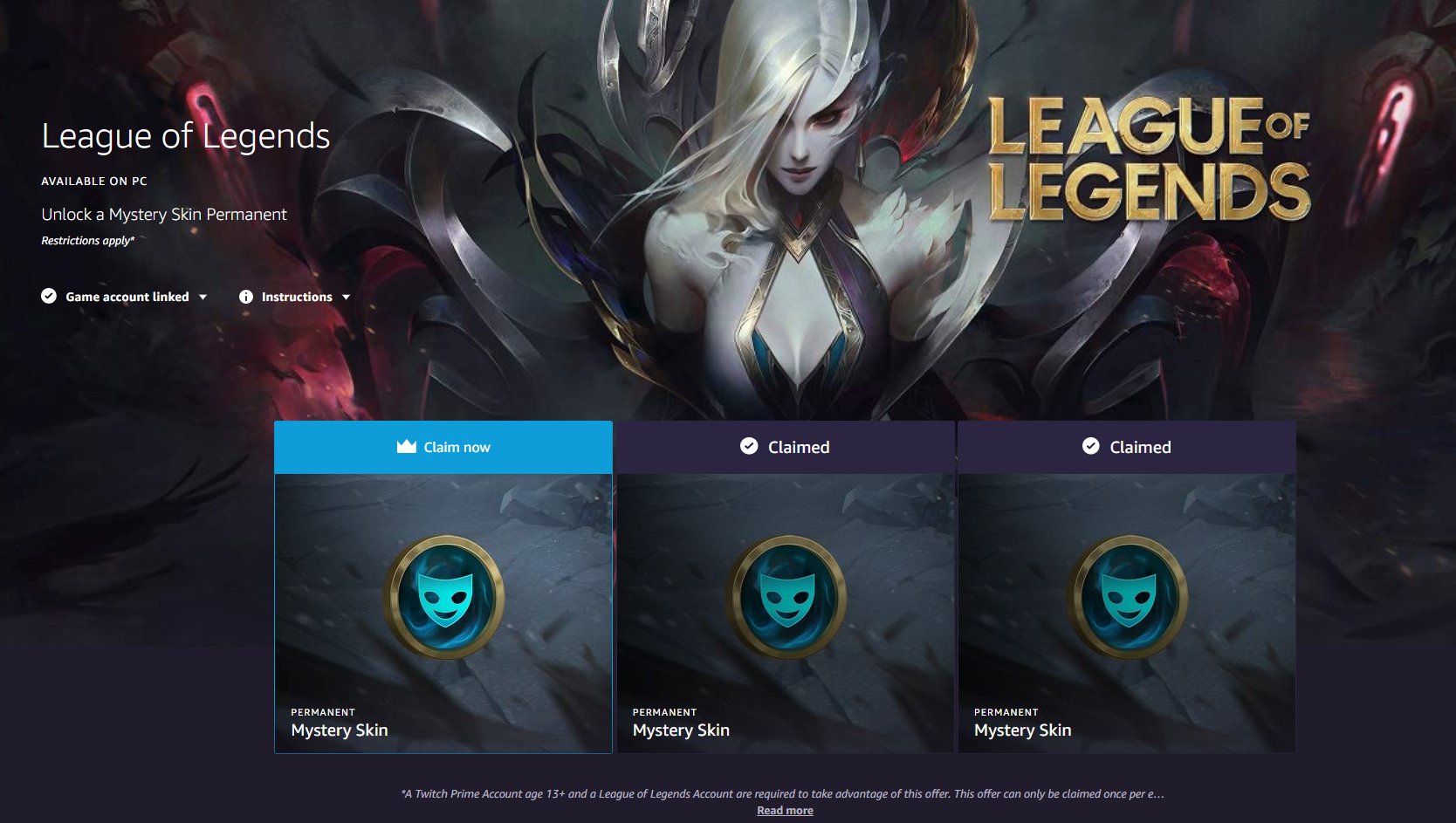 New Twitch Prime Loot Now Available For League Of Legends Dot Esports