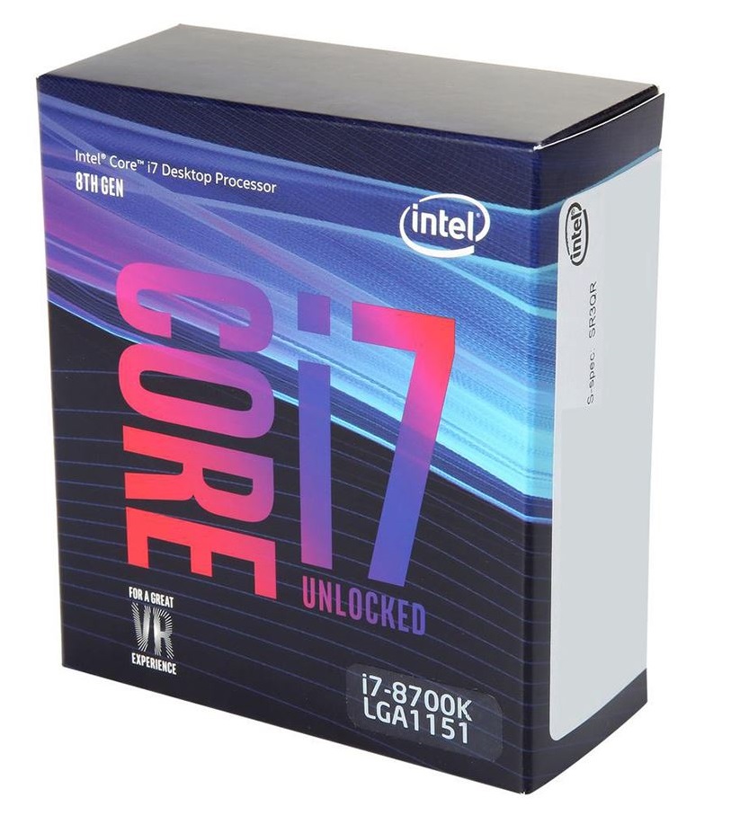 CPU: Intel Core i7- 8700K.