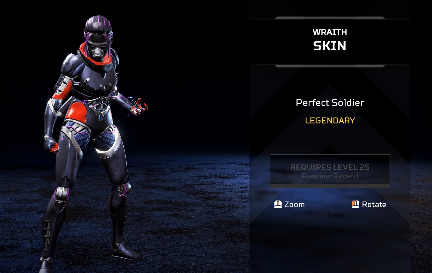 black and purple wraith skin