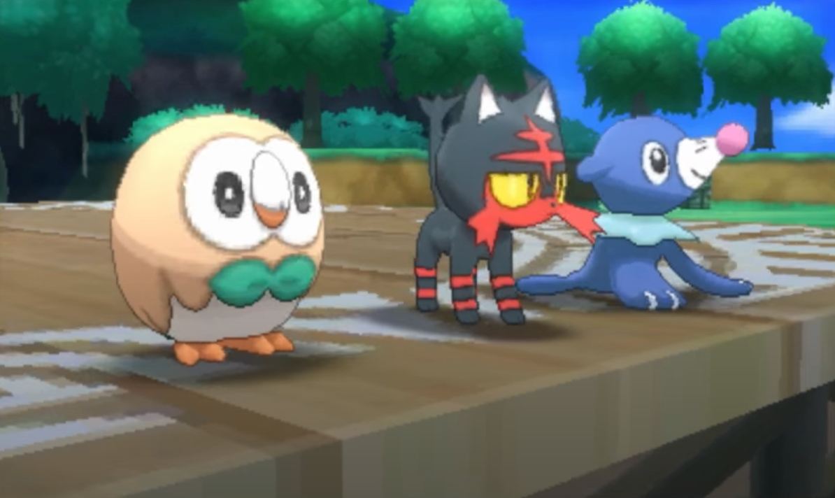 starter pokemon sun and moon