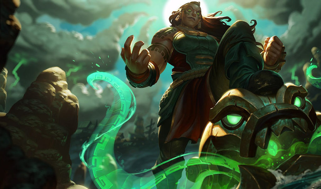 League of Legends  Nova prévia da Illaoi da Resistência mostra