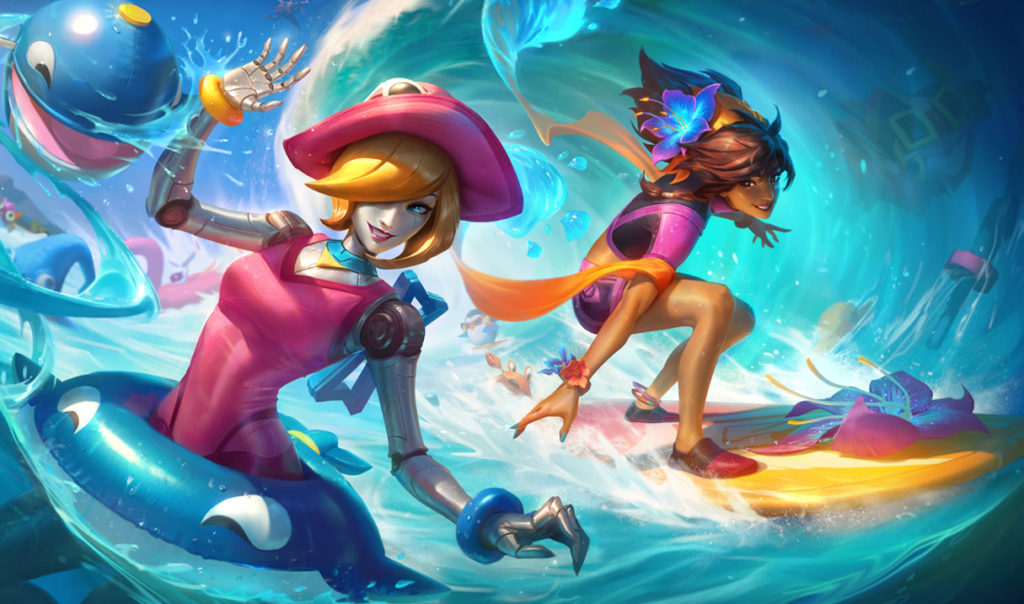Leagues newest Pool Party skins make waves in Patch 10.13 