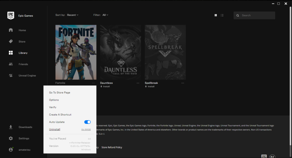 How To Uninstall Fortnite On The Epic Games Launcher How To Uninstall Fortnite Dot Esports