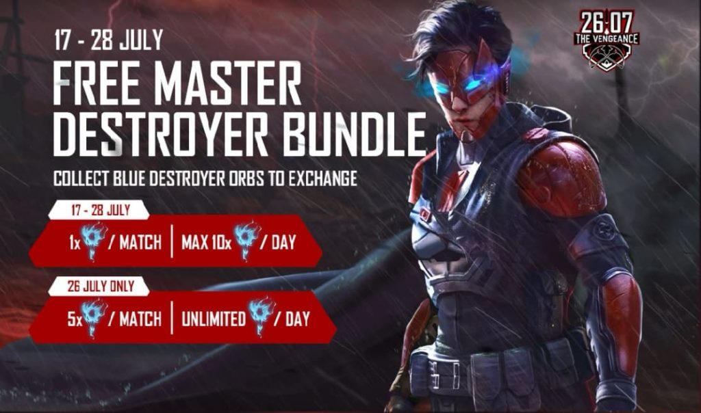 Free Fire Vengeance Day event rewards free Master ...