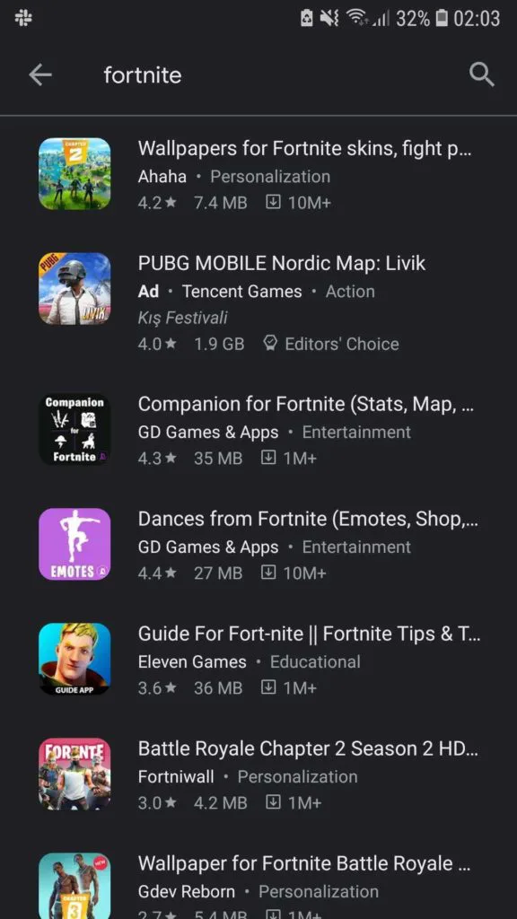 Fortnite chega oficialmente a Google Play Store