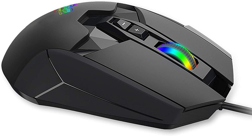 Amazon.com: WFB Wireless Gaming Mouse, Silent Click Wireless Rechargeable  Mouse with Colorful LED Lights and 3 Adjustable Levels Ergonomic Design :  Electronics