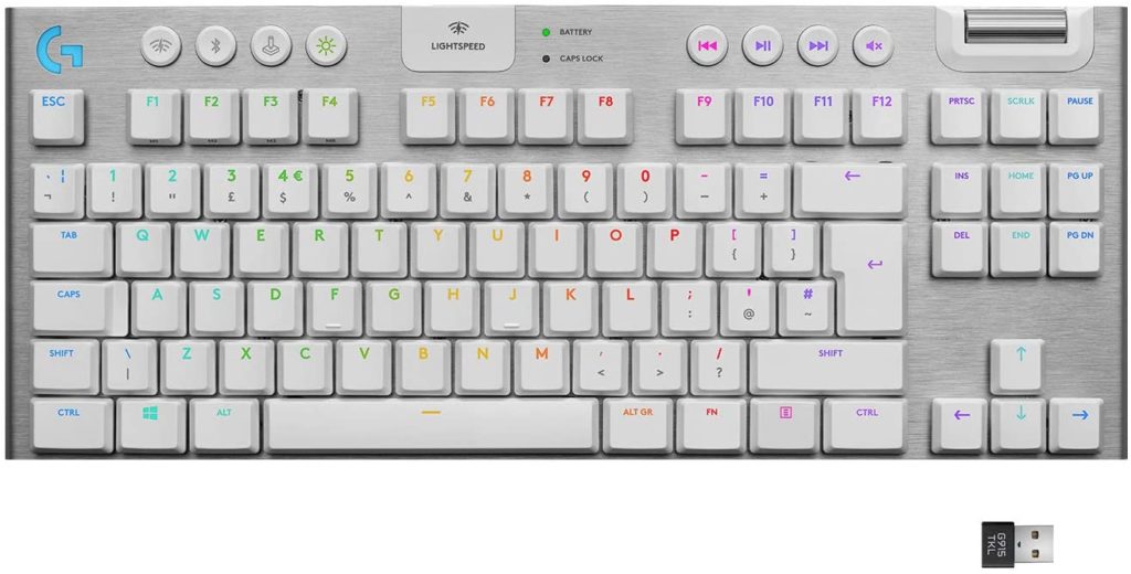 Logitech G915 TKL White Wireless RGB Mechanical Gaming Keyboard
